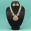 Green Color Long Kundan Necklace Set (KN1351GRN)