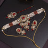 Red Color Choker Kundan Necklace Set (KN1356RED)