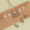 White Color Choker Kundan Necklace Set (KN1357WHT)