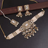 White Color Choker Kundan Necklace Set (KN1357WHT)