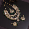 Green Color Kundan Necklace Set (KN1358GRN)