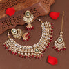 Red Color Kundan Necklace Set (KN1361RED)