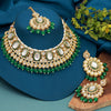 Green Color Kundan Necklace Set (KN1362GRN)
