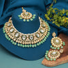 Pista Green Color Kundan Necklace Set (KN1362PGRN)