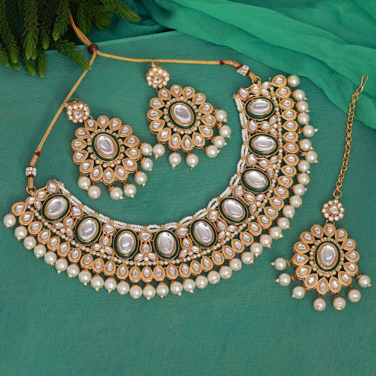 White Color Kundan Necklace Set (KN1362WHT)