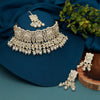 White Color Choker Kundan Necklace Set (KN1368WHT)