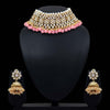 Peach Color Choker Kundan Necklace With Earring (KN136PCH)