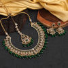 Green Color Kundan Necklace Set (KN1376GRN)
