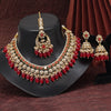 Red Color Kundan Necklace Set (KN1376RED)