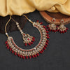 Red Color Kundan Necklace Set (KN1376RED)