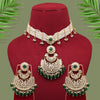 Green Color Choker Kundan Necklace Set (KN1378GRN)