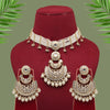White Color Choker Kundan Necklace Set (KN1378WHT)