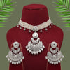 White Color Choker Kundan Necklace Set (KN1379WHT)