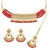 Imitation Pearl Choker Kundan Necklace Set (KN137)