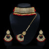 Imitation Pearl Choker Kundan Necklace Set (KN137)