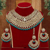 Firozi Color Kundan Necklace Set (KN143FRZ)