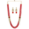 Festive Collection Maroon Color Kundan Necklace With Earrings (KN151MRN)
