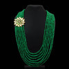 Green Color Kundan Necklace For Men & Women (KN162GRN)