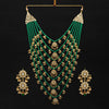 Wedding Collection Green Color Kundan Necklace With Earrings (KN166GRN)