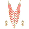 Red Color Kundan Necklace With Earrings (KN166RED)