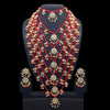 Red Color Kundan Necklace With Earrings (KN166RED)