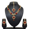 Maroon Color Kundan Necklace With Earrings & Maang Tikka (KN184MRN)