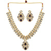 Partywear Collection Blue Color Kundan Necklace With Earrings (KN185BLU)