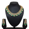 Green Color Kundan Work Beautiful Necklace With Earrings (KN186GRN)