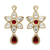 Wedding Collection Maroon Color Kundan Work Necklace With Earrings (KN187MRN)
