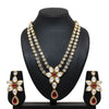 Wedding Collection Maroon Color Kundan Work Necklace With Earrings (KN187MRN)