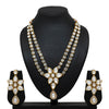 White Color Kundan Necklace With Earrings For Women (KN187WHT)