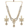 White Color Kundan Necklace With Earrings For Women (KN187WHT)