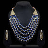 Blue Color Kundan Necklace With Earrings & Maang Tikka (KN201BLU)