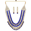 Blue Color Kundan Necklace With Earrings (KN205BLU)