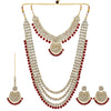 Wedding Collection Maroon Color Kundan Necklace With Earrings & Maang Tikka (KN206MRN)