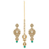Rama Green Color Kundan Necklace With Earring & Maang Tikka (KN215RGRN)