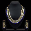 Blue Color Kundan Necklace With Earring (KN220BLU)