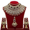 Maroon Color Kundan Bridal Necklace With Earrings & Maang Tikka (KN222MRN)