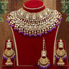 Purple Color Kundan Bridal Necklace Set (KN222PRP)