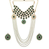 Green Color Kundan Bollywood Necklace With Earrings (KN223GRN)