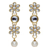 White Color Kundan Necklace With Earrings (KN378WHT)