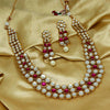 Rani Color Kundan Necklace Set (KN739RNI)