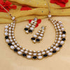 Black Color Kundan Necklace Set (KN788BLK)