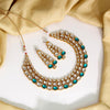 Rama Green Color Kundan Necklace Set (KN788RGRN)