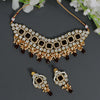 Brown Color Kundan Necklace Set (KN827BRW)