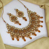 Gold Color Kundan Necklace Set (KN827DGLD)