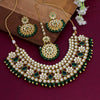 Green Color Kundan Necklace Set (KN845GRN)