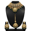 Green Color Kundan Necklace Set (KN858GRN)