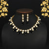 Black Color Necklace With Earrings & Maang Tikka (KN861BLK)