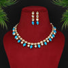 Firozi Color Kundan Necklace Set (KN861FRZ)